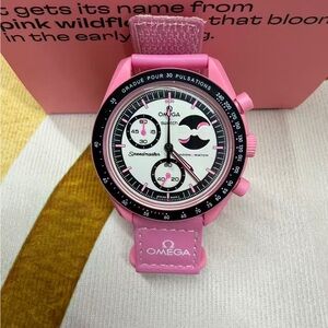 🌟Swatch X Omega MoonSwatch Mission to the Pink Moonphase Watch